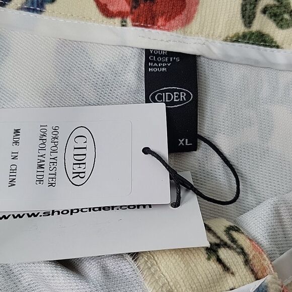 NEW WIDE LEG GARDEN PARTY FLORAL LIGHTWEIGHT TEXTURED TROUSERS PANTS XL NWT - Picture 8 of 12